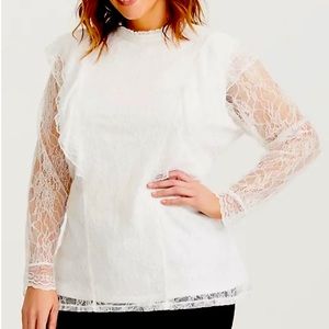 Torrid Ivory Lace Blouse